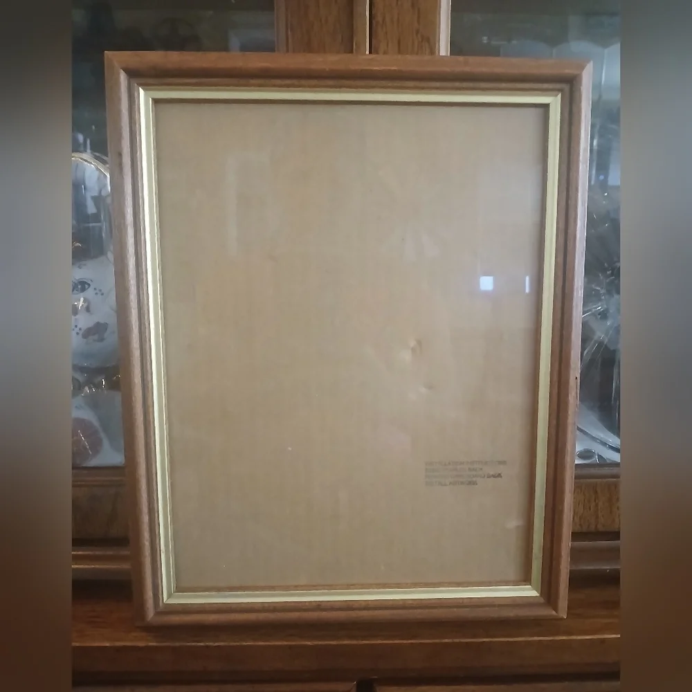 Oak Paintable Picture Frame with Gold Trim​​​